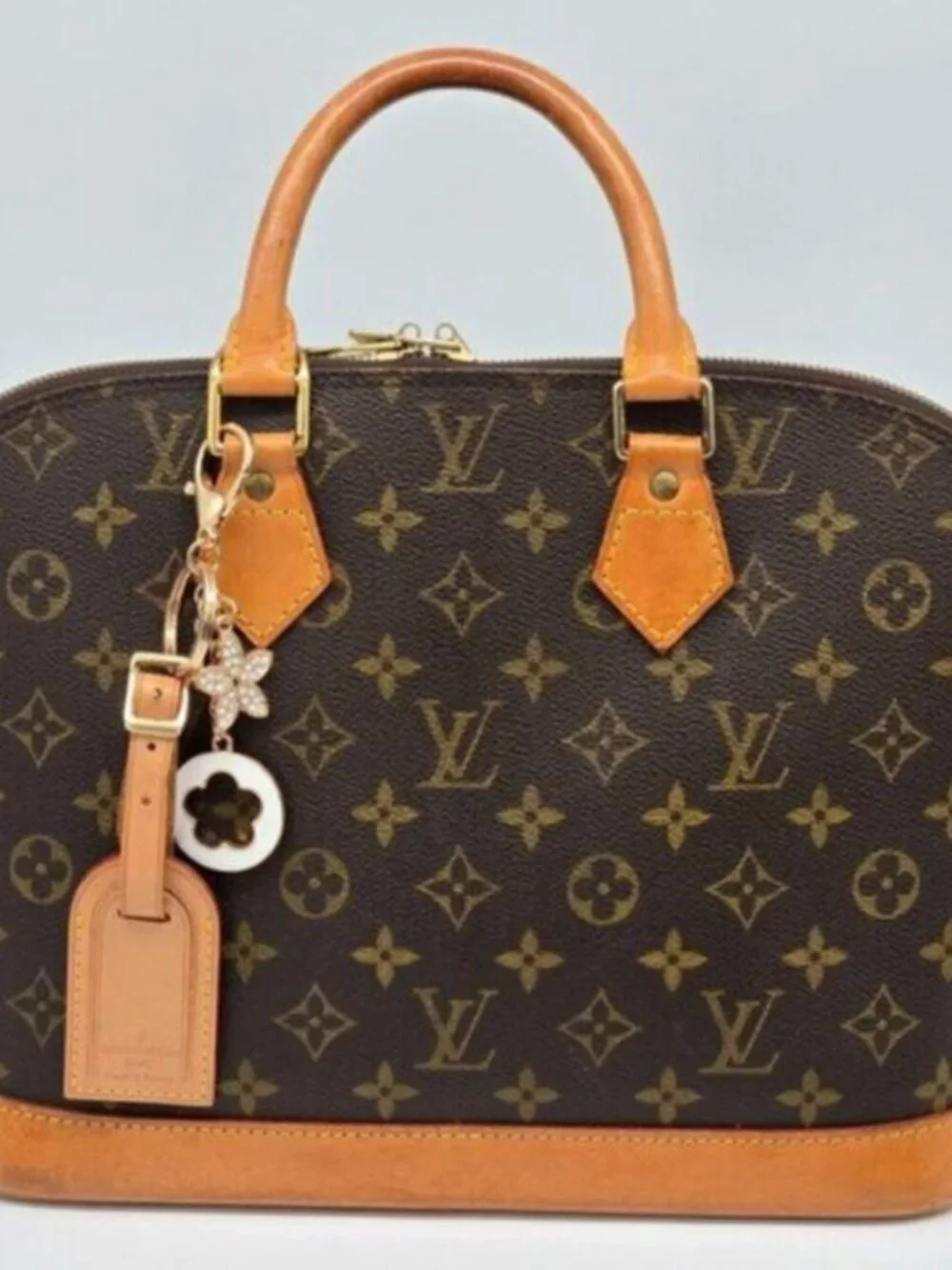 Authentic Louis Vuitton Luggage Tag with Unbranded Keycharm, Keychain, Bagcharm - Picture 2 of 9